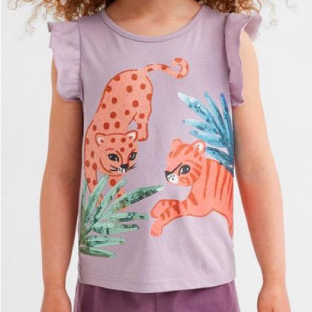 Purple tiger shirt